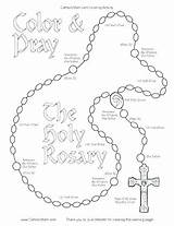 Pages Coloring Catholic Thanksgiving Getcolorings Rosary Color Luminous sketch template