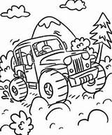 Coloring Road Off Pages Getcolorings Monster Truck Car sketch template