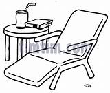Chair Lawn Lounge Drawing Coloring Getdrawings Template Sketch Pages sketch template