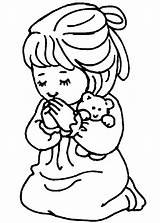 Coloring Praying Prayer Kids Clipart Child Library Children Cliparts sketch template