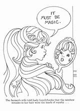 Lady Coloring Book Locks Lovely Begining sketch template
