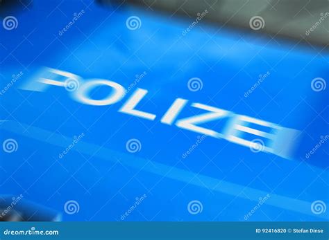 polizei police label stock photo image  equipment