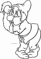 Coloring Bashful Snow Disney Pages Wecoloringpage sketch template