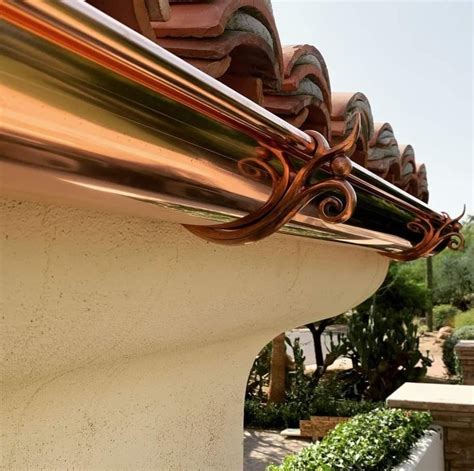 copper rain gutters  durable  attractive option