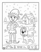 Hidden Christmas Kids Printables Pages Activities Winter Coloring Sheets Puzzles Santa Jr Activity Preschool Visit Puzzle sketch template