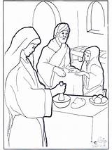Martha Mary Jesus Coloring Pages Testament Bible Kids Printable Sunday School Advertisement Books Last Crafts Lesson Annonse sketch template