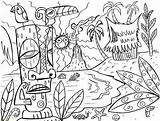 Hawaiian Sheets Tiki Ausmalen Ausmalbilder Malvorlagen sketch template