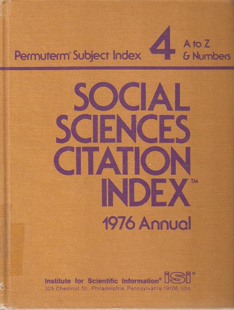 social sciences citation index  annual  volumes  good hardcover snookerybooks