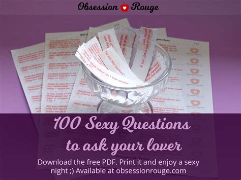 100 sexy questions to ask your lover free printout