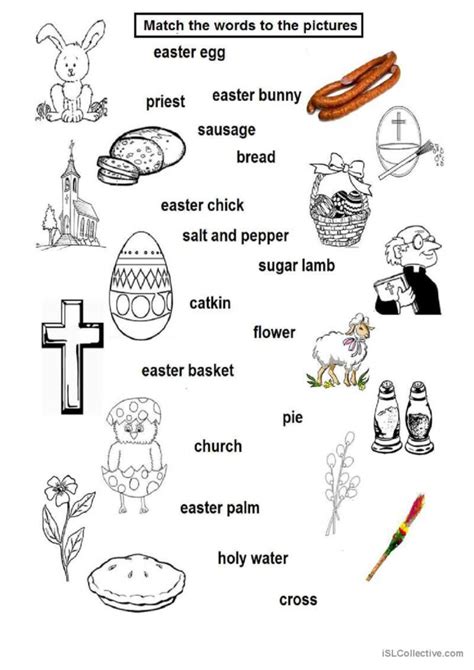 easter symbols word search english esl worksheets