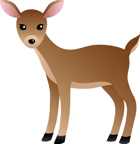 brown female deer  clip art