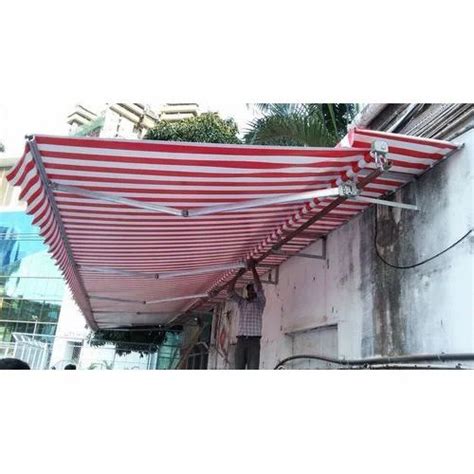 restaurant retractable awning  rs square feet vinyl awning  mumbai id