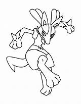 Lucario Drawing Pokemon Mega Getdrawings sketch template