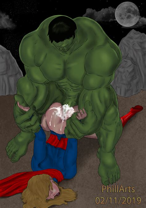 Hulk Against Dc Girls Supergirl Cum By Phillarts