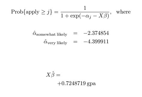 probability  jx calculated   ordinal logistic regression model cross