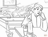 Coloring Cafeteria sketch template