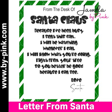 printable downloadable santa cam letter printable templates