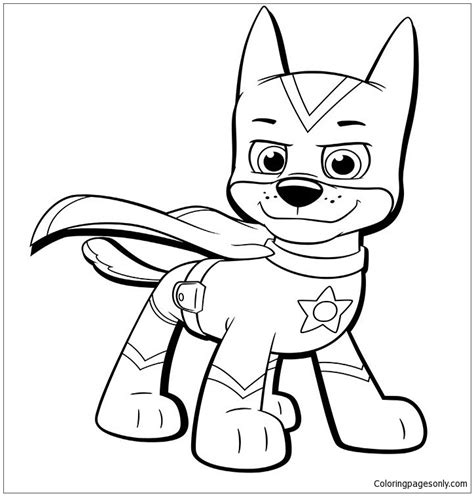 chase  paw patrol  coloring page  printable coloring pages