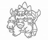 Bowser Coloring Pages King Mario Super Colouring Dry Print Popular Coloringhome sketch template