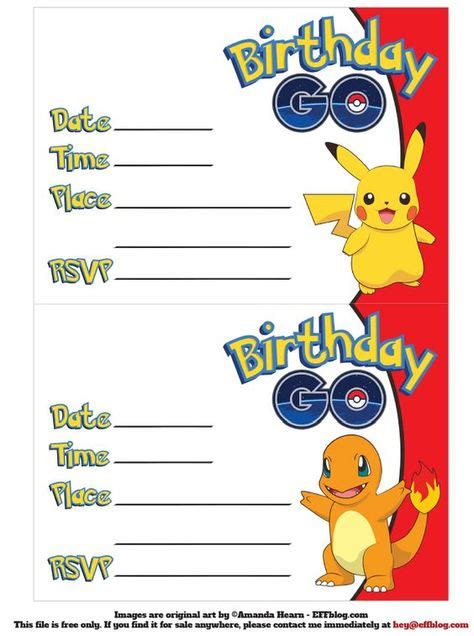 birthday party pokemon party invitations pokemon invitations