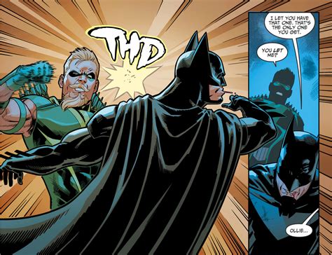 green arrow punches batman injustice ii comicnewbies