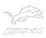 Coloring Pages Lions Logo Detroit Football Sport Nfl Color Printable Info sketch template