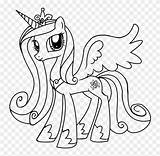 Pony Cadence Colorear Ponis Unicorn Friendship Unicornios Nicepng Mlp Cadance Shining Armor Princesa Celestia Unicorns Pe sketch template