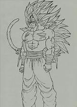 Goku Ssj5 sketch template