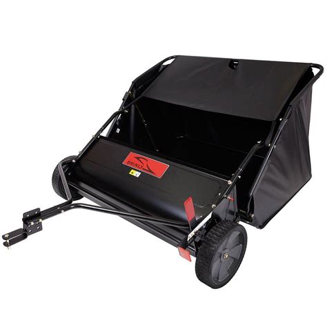 brinly hardy    cu ft tow  lawn sweeper sts lxh  home depot