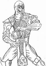 Kombat Mortal Mk sketch template