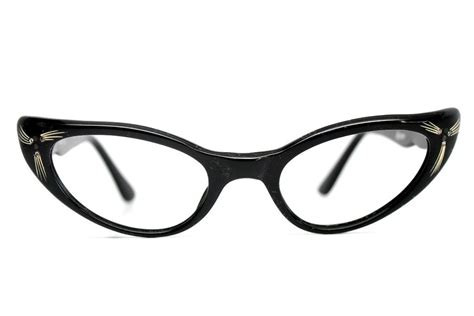 Black Cat Eye Glasses Rhinestone Cateye Frames Etsy Cat Eye Glasses