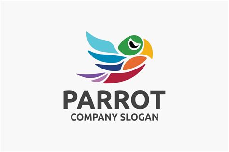 parrot logo templates creative market