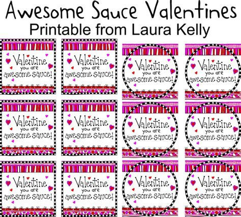 awesome sauce valentine  printable printable templates