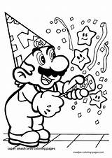 Mario Christmas Coloring Pages Super Printable Getcolorings Color Getdrawings sketch template