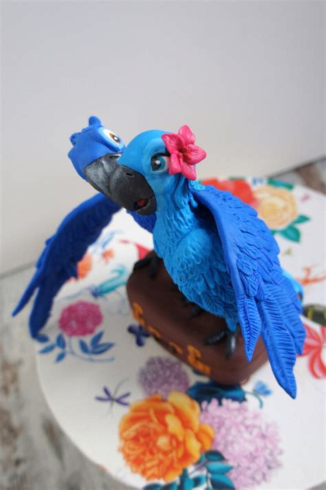 blue macaw parrot wedding cake topper birds  love cake etsy