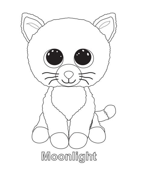 dazzle cat beanie boo coloring page google search beanie boo