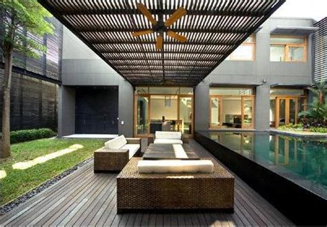 home design minimalist modern  storey residence courtyard typology