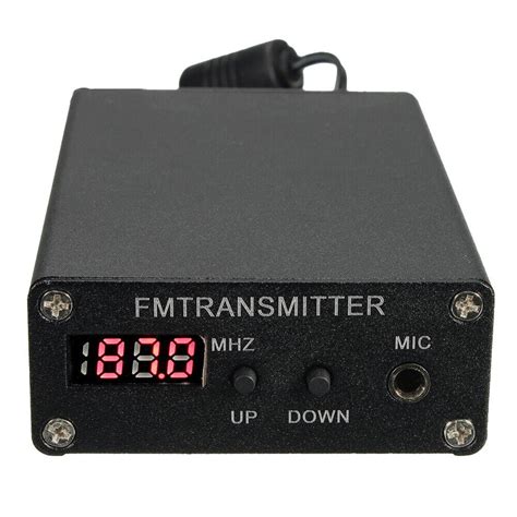 mini black digital audio fm transmitter fm radio transmitter mw  mhz  ebay