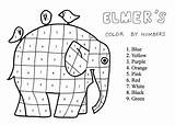Elmer Elephant Elephants Patchwork sketch template