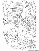 Jungle Kids Animals Coloring Pages Animal Colouring Drawing Choose Board Getdrawings Bestcoloringpages sketch template