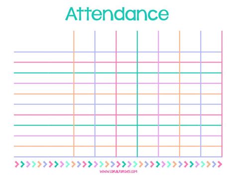 attendance tracking sheet digital   digital downloads