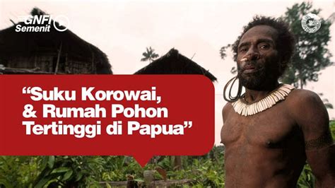 suku korowai pemilik rumah pohon tertinggi papua video gnfi