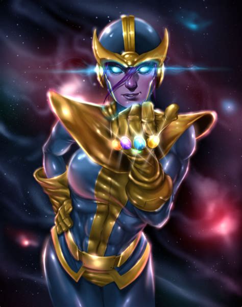 Lady Thanos By Borntewslow Heroes Personajes Arte De