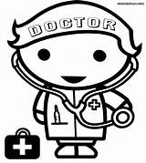 Coloring Doctor Pages Kids Clipart Drawing Bag Nurse Library Quality High Print Comments Coloringhome sketch template