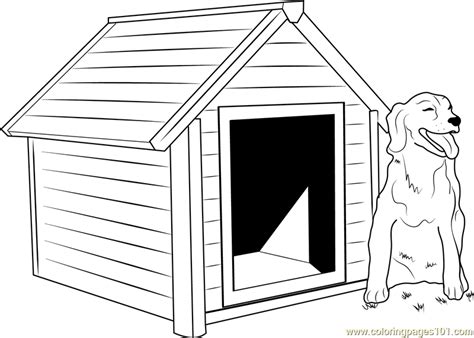 dog house  dog  coloring page  kids  dog house