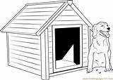 Dog House Coloring Outside Coloringpages101 Pages Color sketch template