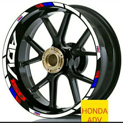 Jual Sticker Velg Cutting Sticker Honda Adv 9 Pilihan Warna Dan Design