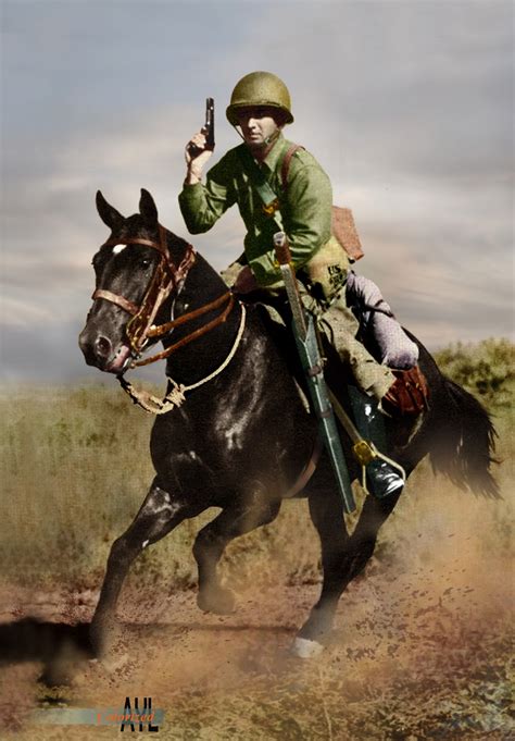 colors   bygone era   cavalry soldier  wwii undated possibly