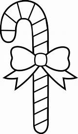 Clipart Christmas Drawing Line Candy Cane Clip sketch template