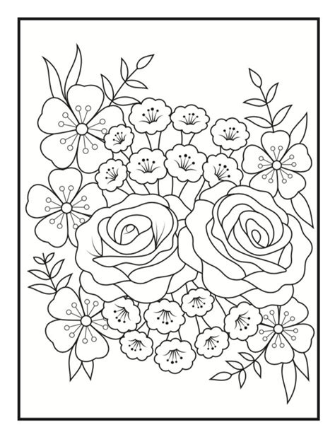 flowers  baby animals printable kids  adult coloring etsy